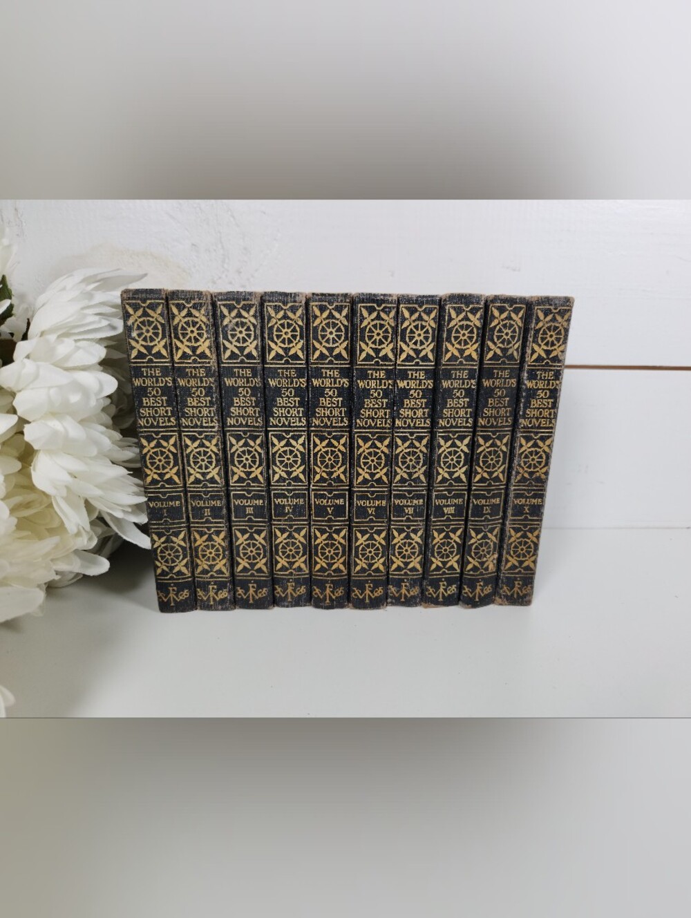 1929 The Worlds 50 Best Short Novels Vols 1-10 | Vintage Blue Hardcover Books